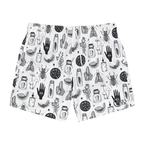 Show your Love for the Occult with Witchcraft Motif Signature Swim Trunks